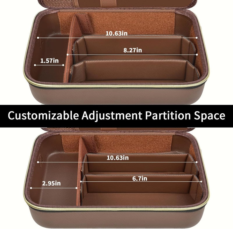 casmilee Barber Case for Hair Clippers Cutting Supplies, Trimmer Accessories Organizer for Wahl/for Ufree/for Andis Men Women Razor Grooming Kits, for Oneisal Dog Shaver- Travel Bag Only (Brown) - Image 5